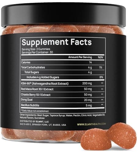 4,050mg Libido Support for Women KSM66® Ashwagandha Gummies + 30x Strength Red Maca Root - High Potency Libido, Mood & Testosterone Booster for Women Fast Acting - Natural Aphrodisiac Spicy Gummies