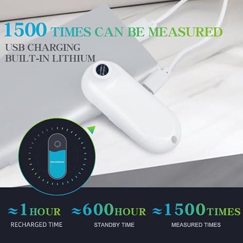 Rechargeable Medical Forehead Thermometer for Adults and Children Black Non-Contact Digital Thermometer with Fast 1-Second Touchless Reading Black