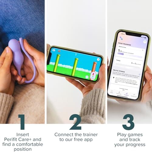 Perifit Care + | Pelvic Floor Exerciser with App | Kegel Trainer | Strengthen Your Pelvic Floor, get Better Bladder Control, Stronger Pelvic Support