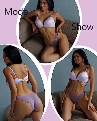 12 Pack Cotton Underwear for Women Cute Low Rise Bikini Panties High Cut Breathable Sexy Hipster Womens Cheeky S-XL