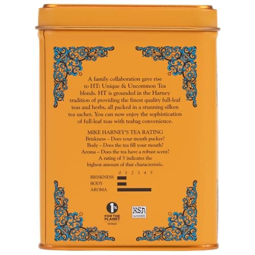 Harney and Sons Decaf Hot Cinnamon , Decaf Flavored Black 20 Sachets per Tin 1.4oz