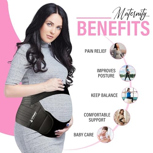 OTTMANEST Maternity Support Belt – Adjustable Pregnancy Belly Band for Back, Hip & Pelvic Support | Prenatal & Postpartum Abdominal Binder for Lower Back Pain Relief & Belly Support (Large)